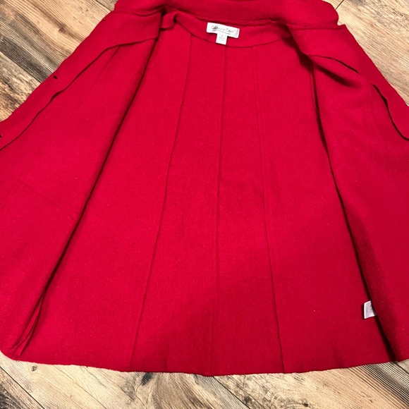 Women’s Wool Blend Coldwater Creek Red Coat  Size Small - Picture 5 of 8